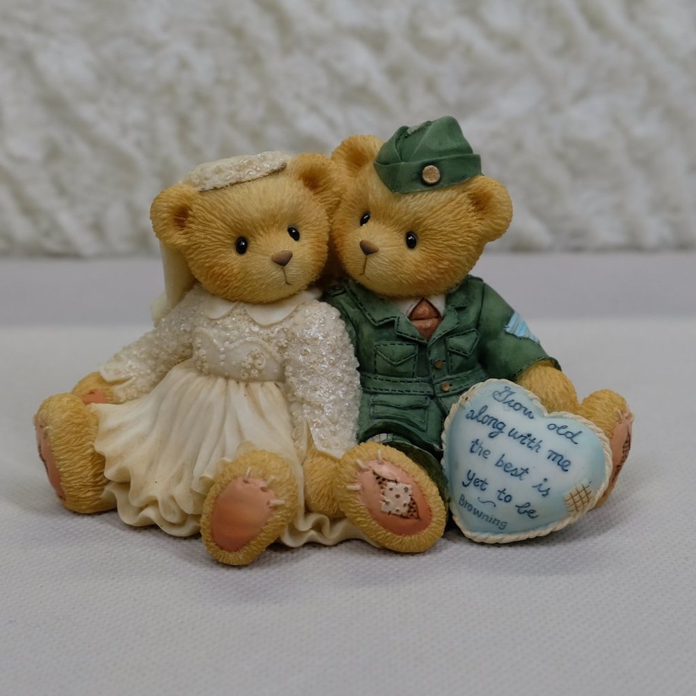 Cherished Teddies Gifts To Cherish General Anniversary Double Bear Figurine 1997